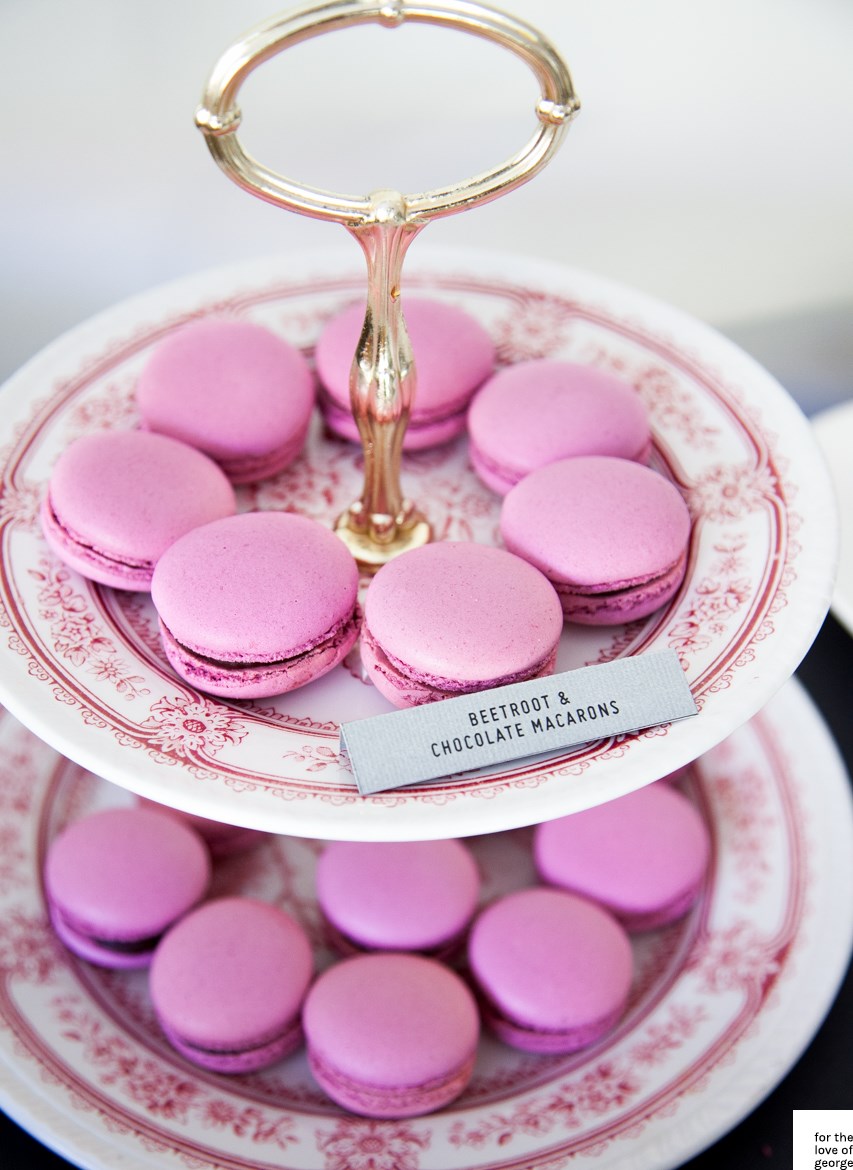 Beetroot and chocolate macaron recipe on For the Love of George