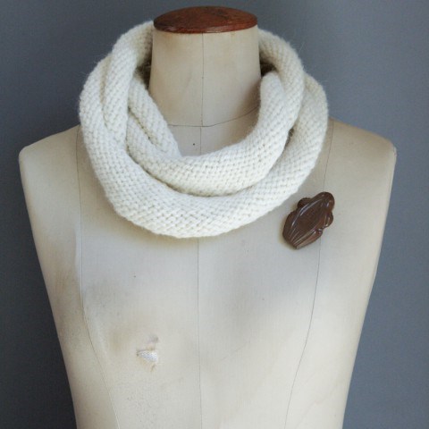 Twisted in the round cowl on For the Love of George