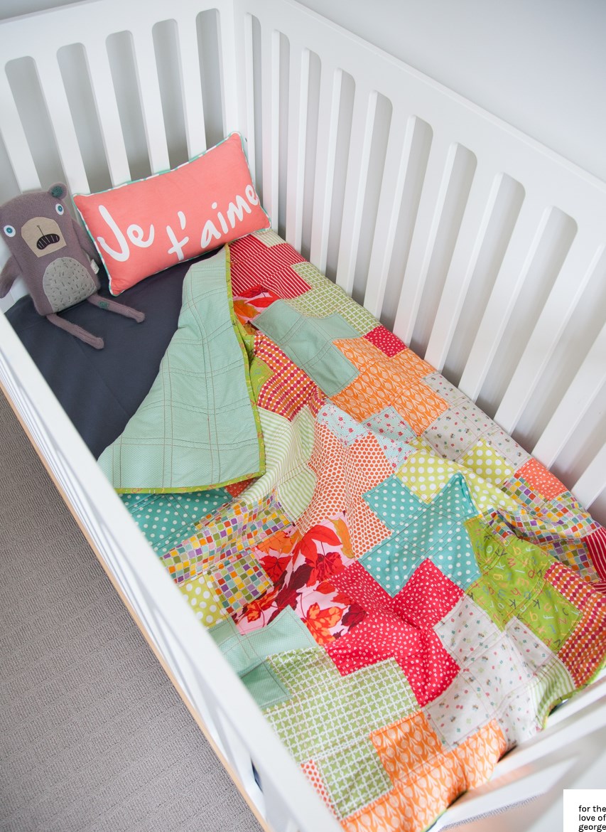 Plus Quilt tutorial - cot size – a free download from For the Love of George