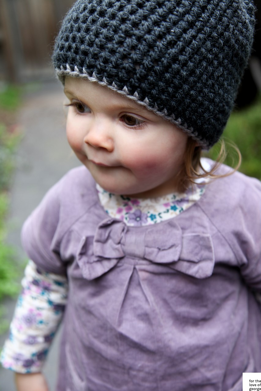 Kids crochet beanie on For the Love of George