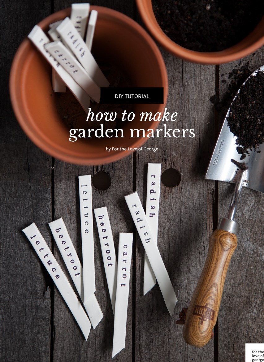 DIY Garden Markers tutorial on For the Love of George